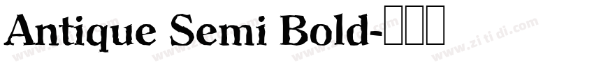 Antique Semi Bold字体转换